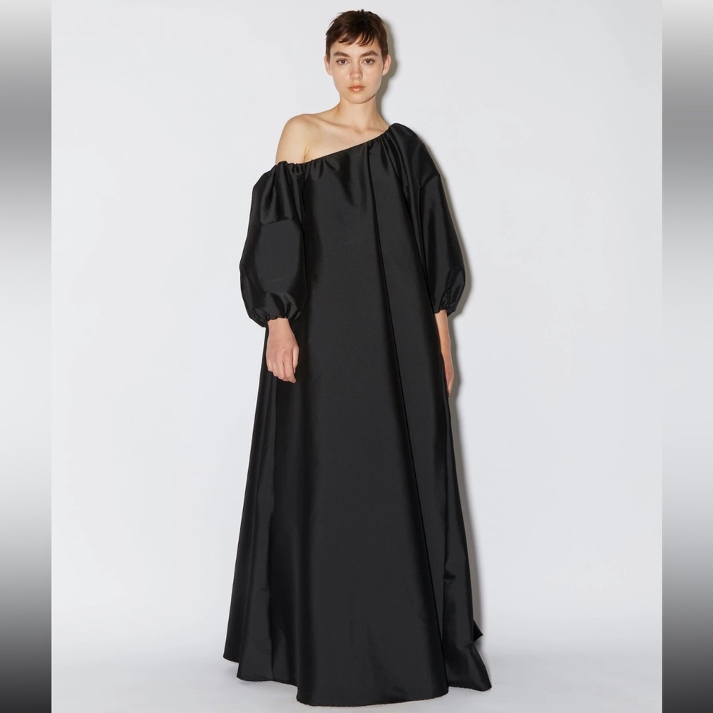 Bernadette Nathalie one shoulder taffeta gown — sz 36 FR